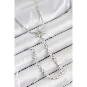 BFS Pirinç Zirkon Taşlı Kutup Yıldızı Model Gold Renk Y Kolye