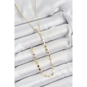 BFS Pirinç Zirkon Taşlı Yıldız Figürlü Y Model Gold Renk Kadın Kolye