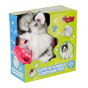 BFS   PR66302-26T Yürüyen Tasmalı Peluş Yürüyen Husky