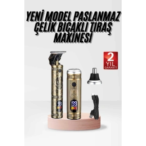 BFS Profesyonel Saç Sakal Vücut Kulak ve Burun Tıraş Makinesi 3 Başlıklı