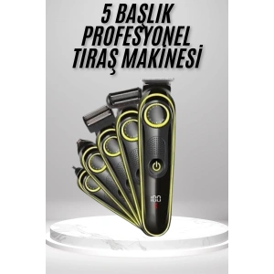 BFS Saç Sakal Vücut Tıraş Makinesi 5in1 Kablosuz Burun Kulak Tıraş Makinesi
