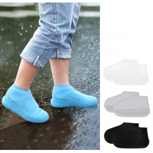 BFS  Silikon Ayakkabı Kılıfı Kaymaz Su Kir Geçirmez   L Beden Siyah