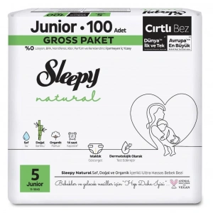 BFS   Sleepy Natural Bebek Bezi Gross Paket 5 Beden 11-18 Kg 100 Adet