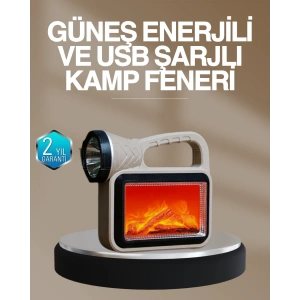 BFS Solar COB Alev Efektli Lamba – Güneş Enerjili, Suya Dayanıklı, Taşınabilir