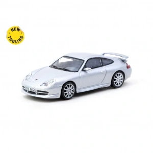 BFS  Tarmac Works X iXO Models 1/64 Porsche 911 GT3 (type 996) Silver