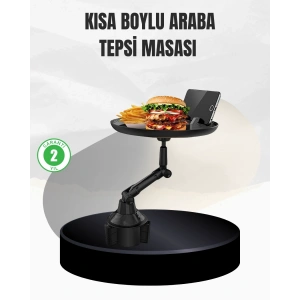 BFS Universal Araç İçi Bardaklık Tepsisi 9 İnç Yemek Alanı ve Telefon Standlı