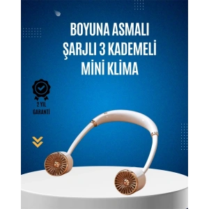 BFS USB Şarjlı Boyun Fanı | Hafif, Katlanabilir, Taşınabilir, Düşük Gürültülü Fan