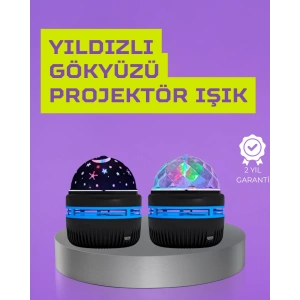 BFS USB’li Yıldız Projektör Lamba – Döner Galaxy Işık Şovu, Çocuk ve Yetişkin Uyku Lambası
