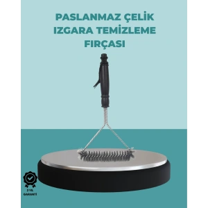 Mey İthalat® Uzun Saplı Paslanmaz Çelik Izgara Temizlik Fırçası