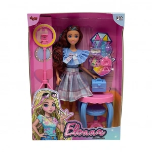 BFS  WG66956 -Vardem Kutulu Güzellik Masalı Çantalı Bebek Set 11,5 inç