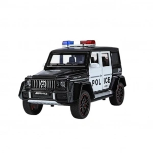 BFS  XHD-B2433 -Vardem  Çek Bırak Işıklı ve Sesli G Polis Metal Jeep 1:24