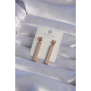 BFS XUPİNG Rose Renk Zirkon Taşlı Su Yolu Küpe