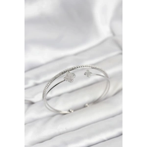 BFS Yonca Model Pirinç Gümüş Renk Kadın Bileklik