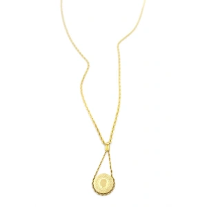 Burgu Zincir Çeyrek Kolye - Altın