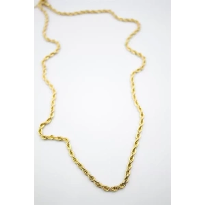 Burgu Zincir Kolye 60cm-4mm - Altın