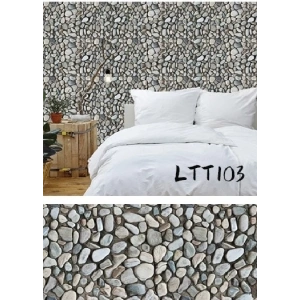 Çakıl Taşı Desenli Yapışkanlı Kaplama Kağıdı  Büyük Boy 3 Metre