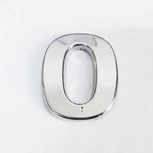 Cemax 0 Rakamı 3,75 cm Krom Yapışkanlı