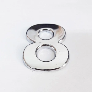 Cemax 8 Rakamı 3,75 cm Krom Yapışkanlı