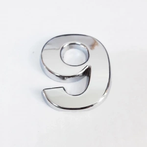 Cemax 9 Rakamı 3,75 cm Krom Yapışkanlı