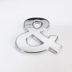 Cemax & İşareti 3,75 cm Krom Yapışkanlı