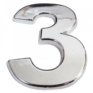 Cemax Krom Yapışkanlı 3 Rakamı 5 cm