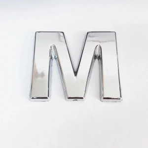 Cemax M Harfi  3,75 cm Krom Yapışkanlı