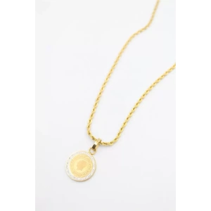 Çeyrek Kolye - 60 cm - Altın