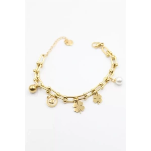 Charm Tfn Zincir Bileklik - Altın