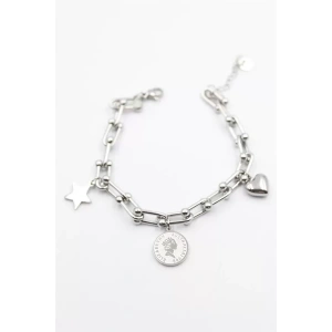 Charm Tfn Zincir Bileklik - Gümüş