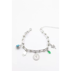 Charm Tfn Zincir Bileklik - Gümüş