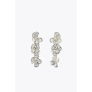 Çiçek Küpe - Beyaz