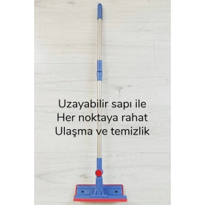 Çok Amaçlı Cam Silme Fırçası - Silikon Uçlu Çekçek - Tüy Toplayıcı Döner Başlıklı