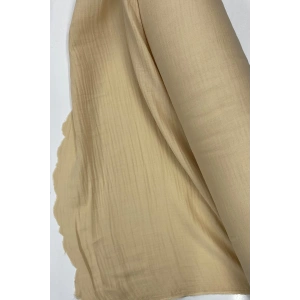 Çok Amaçlı Müslin Pamuklu Bebek Örtü ve Battaniye Kumaşı Müslin Bez Bej 80