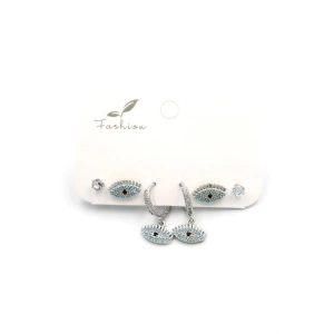 Çoklu Göz Küpe - Gümüş