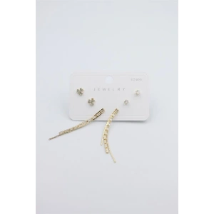 Çoklu Set Küpe - Altın