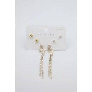 Çoklu Set Küpe - Altın