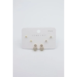 Çoklu Set Küpe - Altın