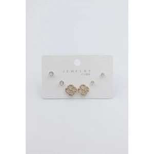 Çoklu Set Küpe - Altın