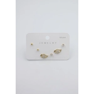 Çoklu Set Küpe - Altın