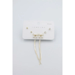 Çoklu Set Küpe - Altın