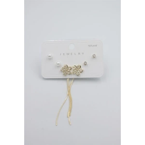 Çoklu Set Küpe - Altın