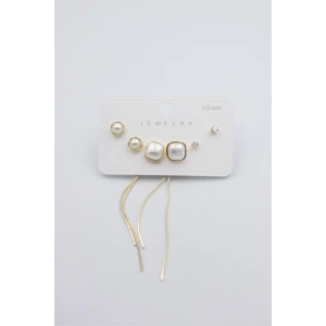 Çoklu Set Küpe - Altın