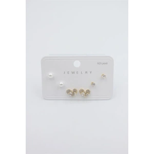 Çoklu Set Küpe - Altın