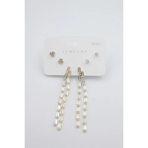 Çoklu Set Küpe - Altın