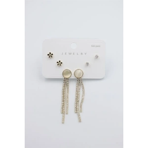 Çoklu Set Küpe - Altın