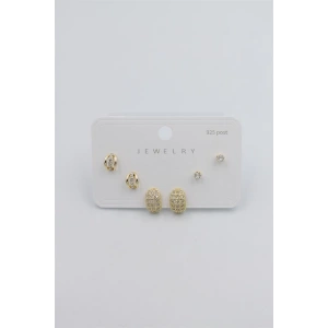 Çoklu Set Küpe - Altın