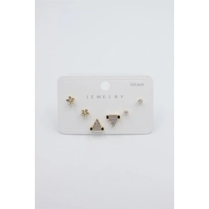 Çoklu Set Küpe - Altın