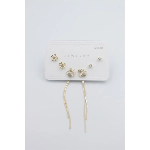 Çoklu Set Küpe - Altın