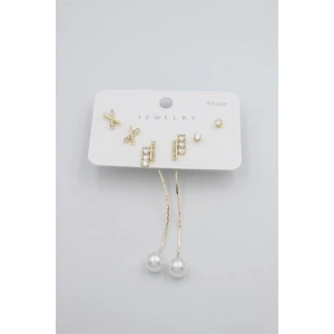 Çoklu Set Küpe - Altın