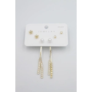 Çoklu Set Küpe - Altın